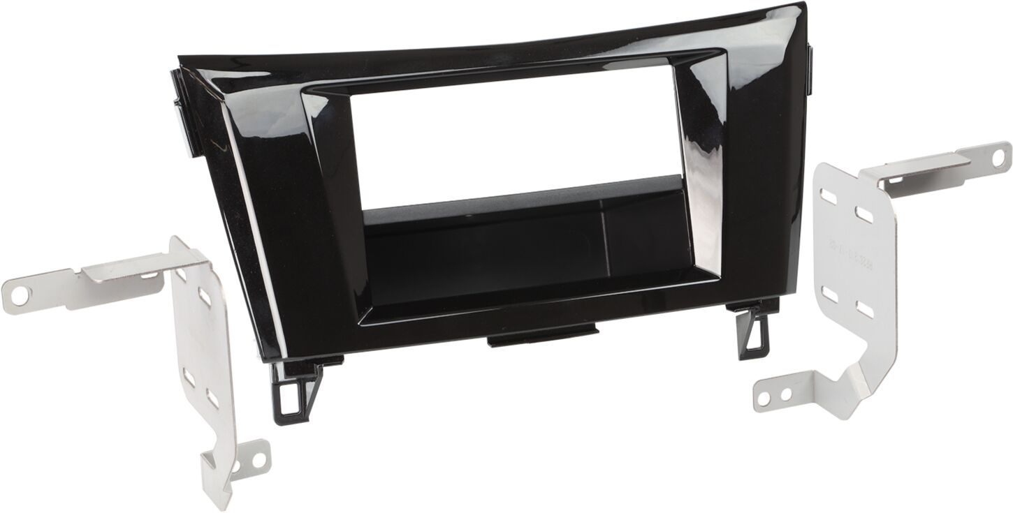 2-DIN Paneel met pocket Nissan Qashqai/ X-Trail 2014-2019 Kleur: Piano Zwart - 281210 17 1 - 281210-17-1