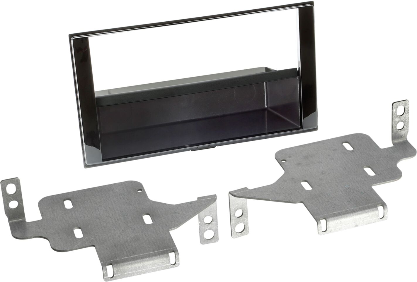 2-DIN Paneel Nissan Juke (F15 facelift) met pocket 2014-2019 Kleur: Piano Zwart  - 281210 18 1 - 281210-18-1