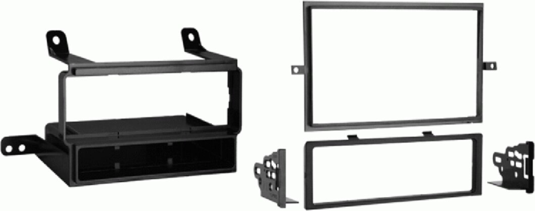 2-DIN radiopaneel met opbergvak Nissan/Suzuki zwart (METRA) - 281210 25 1 - 281210-25-1