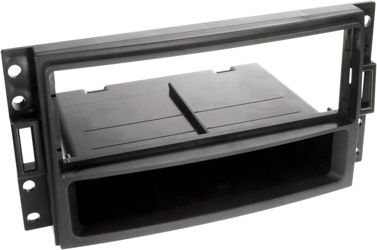 1-DIN Paneel met aflegbakje. Chevrolet Corvette / Uplander - Hummer H3 Kleur: Zwart - 281238 02 - 281238-02