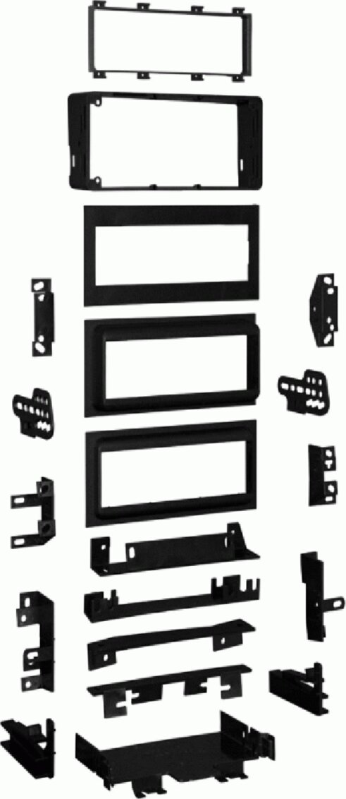 1-DIN Paneel Buick/Cadillac/Chevrolet/GMC ->Kleur: Zwart (METRA) - 281238 07 1 - 281238-07-1
