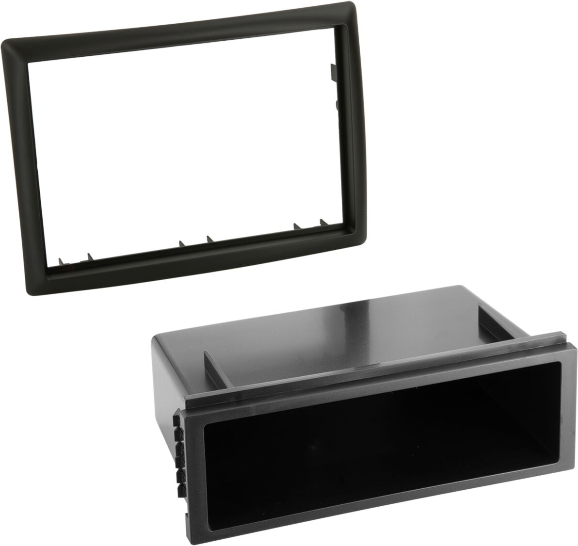 2-DIN Paneel Renault M&eacute;gane II (CM/EM) 10/2002-12/2005 (CM) 01/2006-01/2010 Kleur: Zwart - 281250 06 - 281250-06