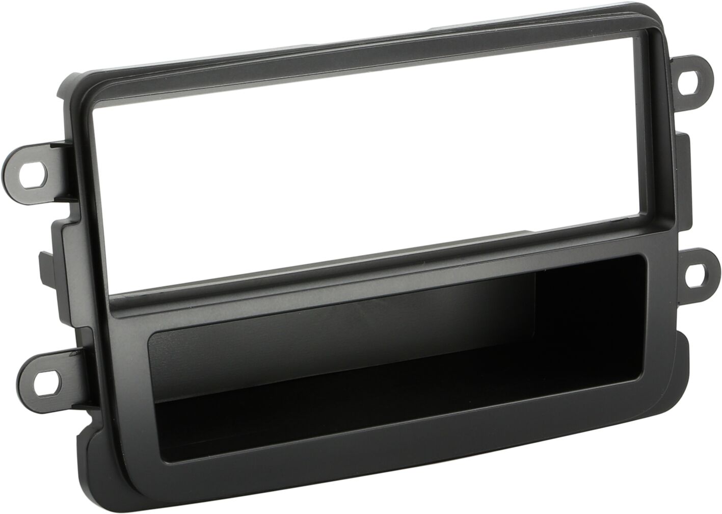1-DIN Paneel met aflegbakje.Dacia / Fiat / Nissan/ Opel / Renault  Kleur: Zwart - 281250 13 2 - 281250-13-2