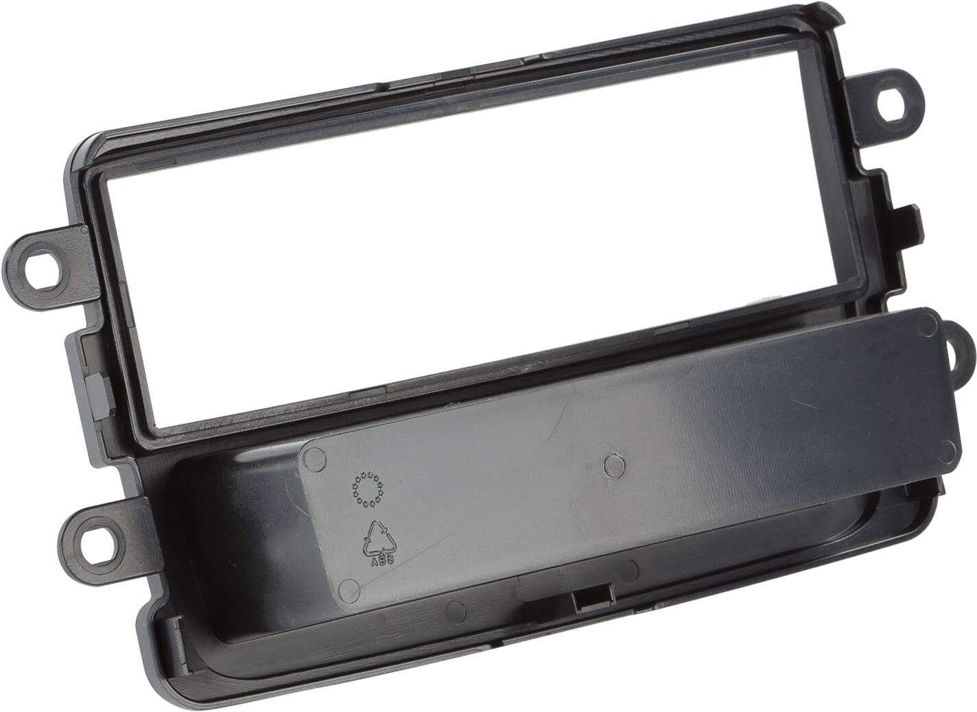 1-DIN Paneel met aflegbakje. Dacia - Opel - Nissan - Renault - Fiat Kleur: Donkergrijs - 281250 13 3 rear - 281250-13-3