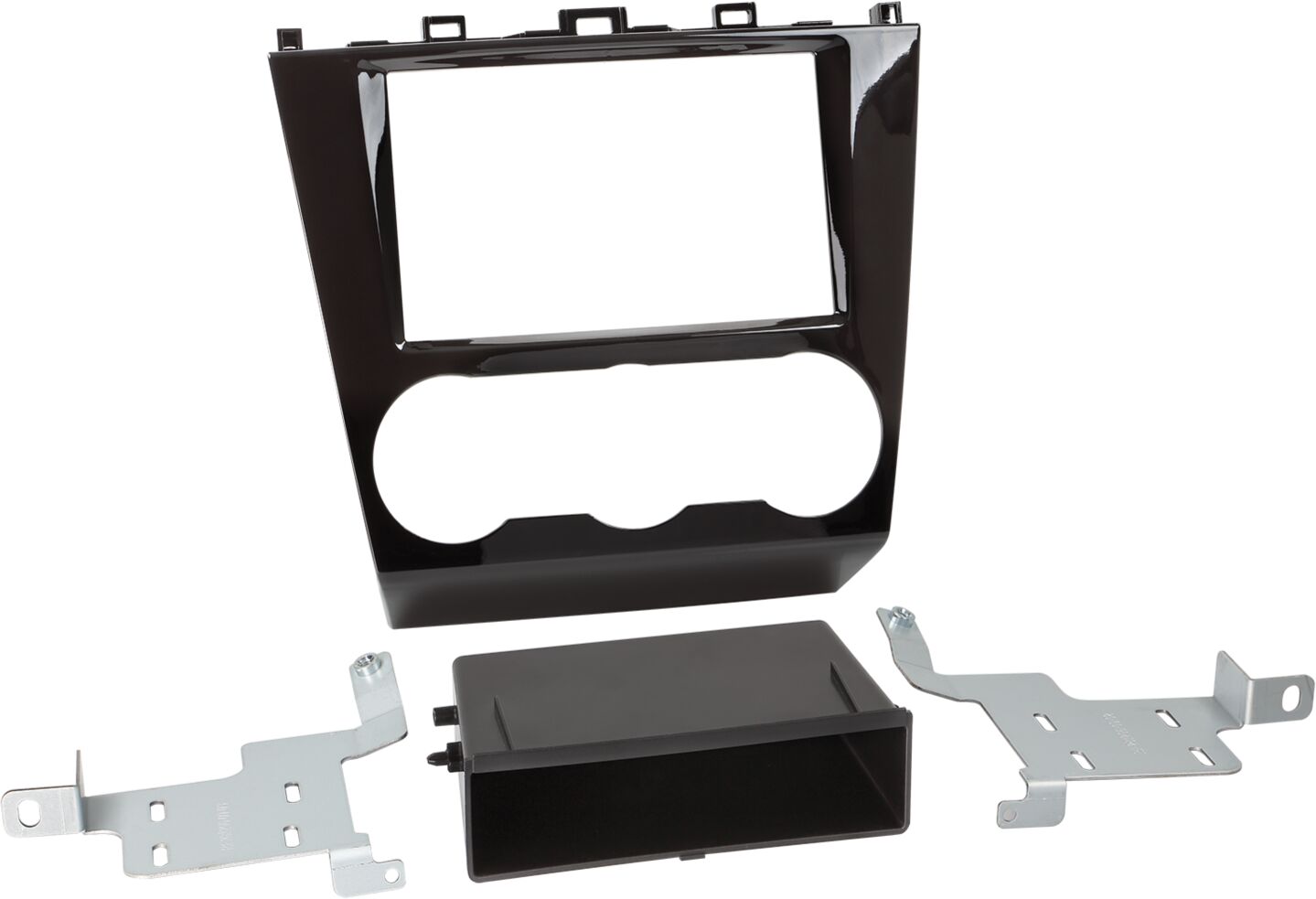 2-DIN Paneel met pocket Subaru Forester 2015-2018 Kleur: Piano Zwart - 281296 09 1 - 281296-09-1