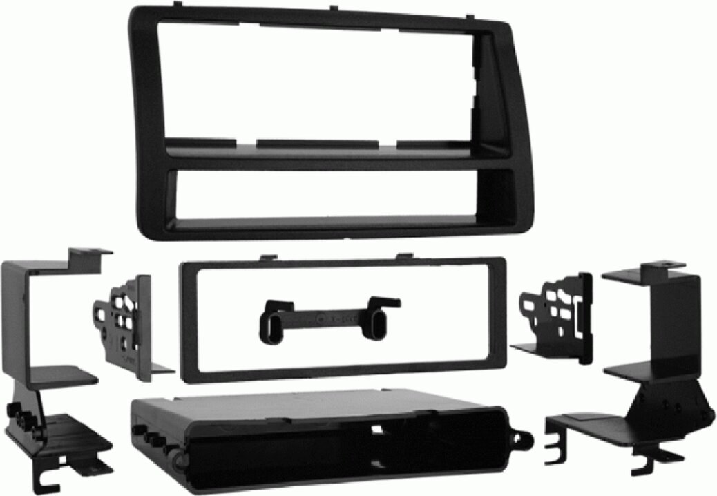 1-DIN radiopaneel met opbergvak Toyota Corolla 2002-2007 zwart (METRA) - 281300 02 1 - 281300-02-1