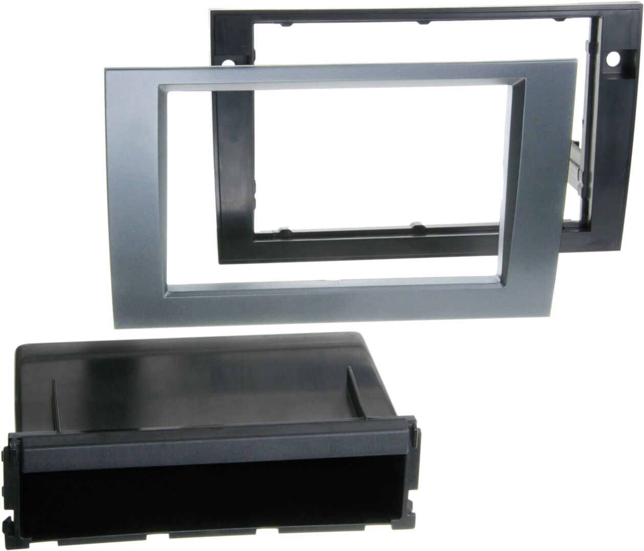 2-DIN Paneel Audi A4 (B6 / B7)  (8E) -Seat Exeo (3R)  Kleur: Antraciet - 281320 12 2 - 281320-12-2