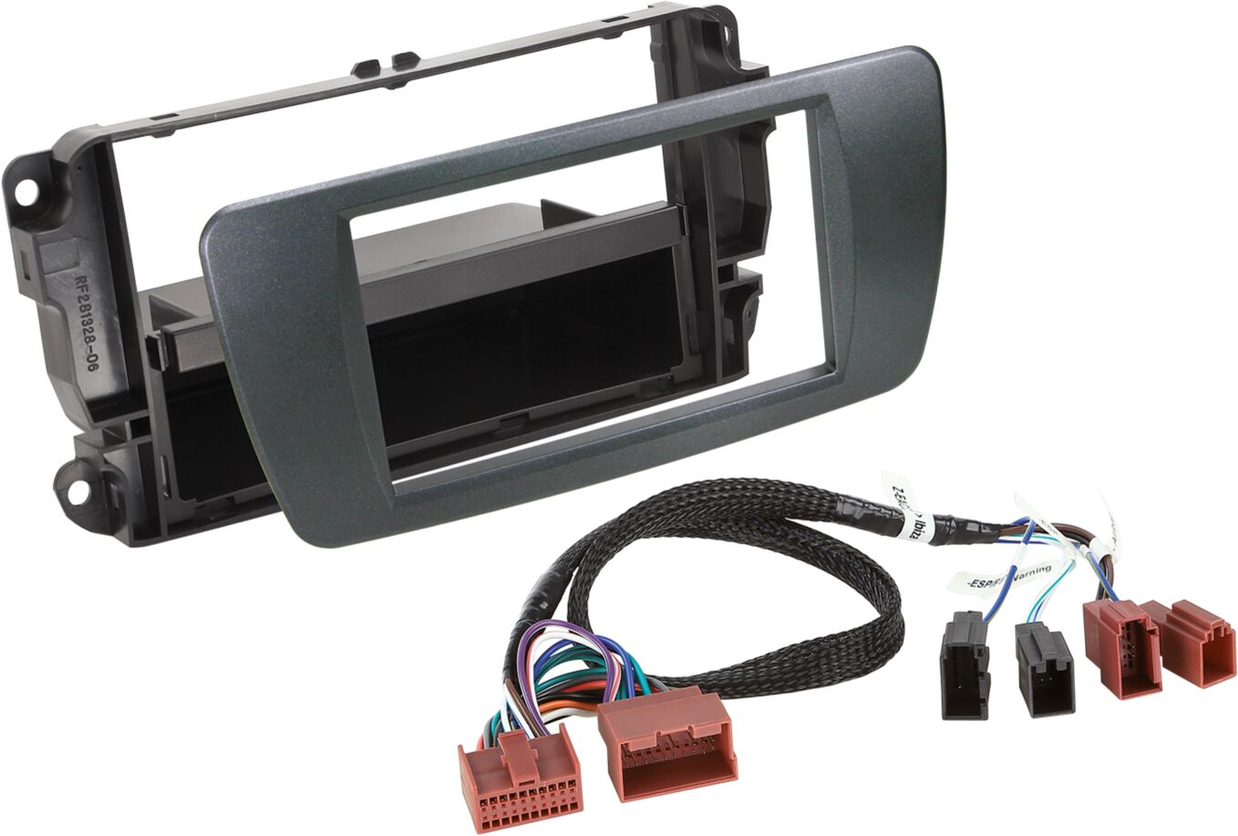 2-DIN Paneel met compartiment Seat Ibiza galway grijs - 281328 08 1 - 281328-08-1
