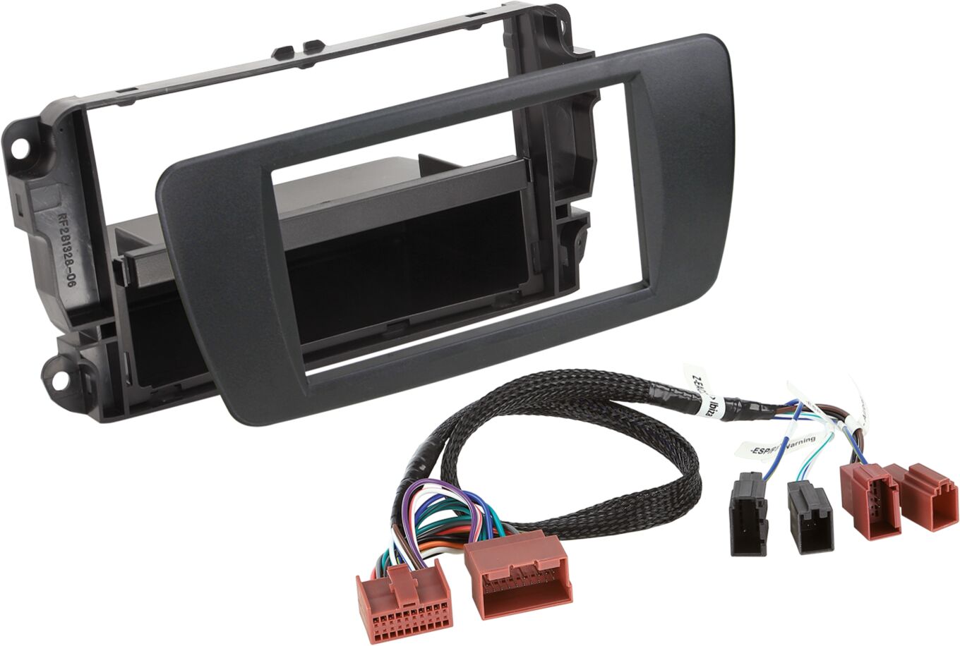 2-DIN Paneel met opbergvak Seat Ibiza 6J facelift 2012-2016 nit zwart - 281328 08 2 - 281328-08-2
