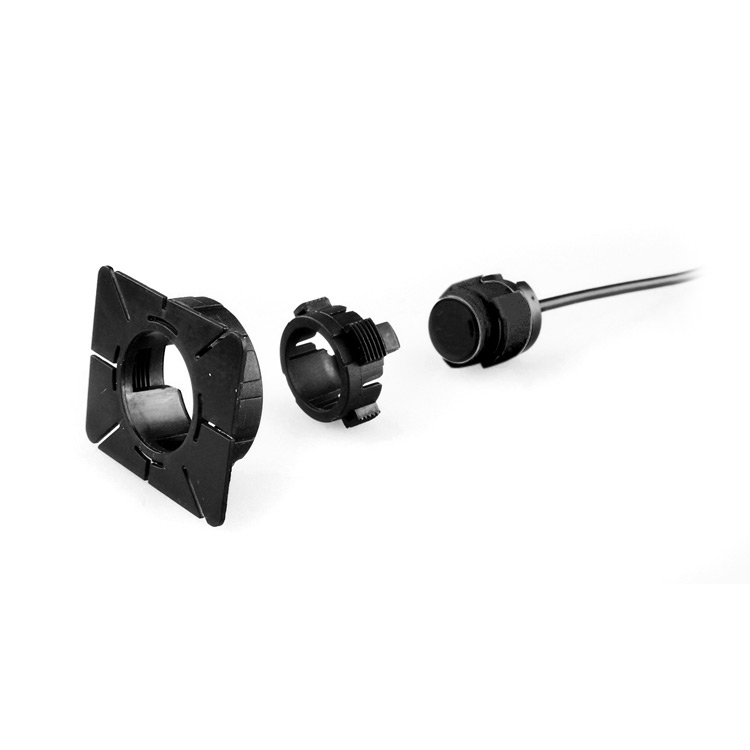 Parkeersensoren, achter- of voorkant, met 4 verzonken,16mm instelbare zwarte sensoren en een zoemer  - 3 14d 17 - PTS411EX OEM