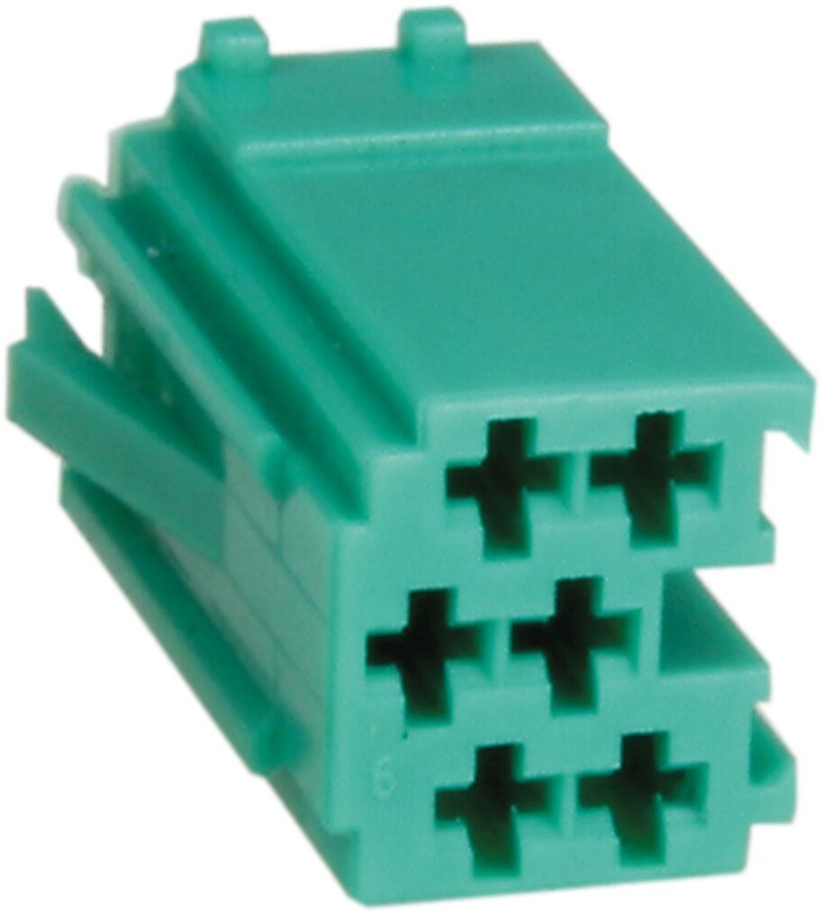 Mini ISO plug 6-Pin male Groen (Bulk) - 331441 2 - 331441-2
