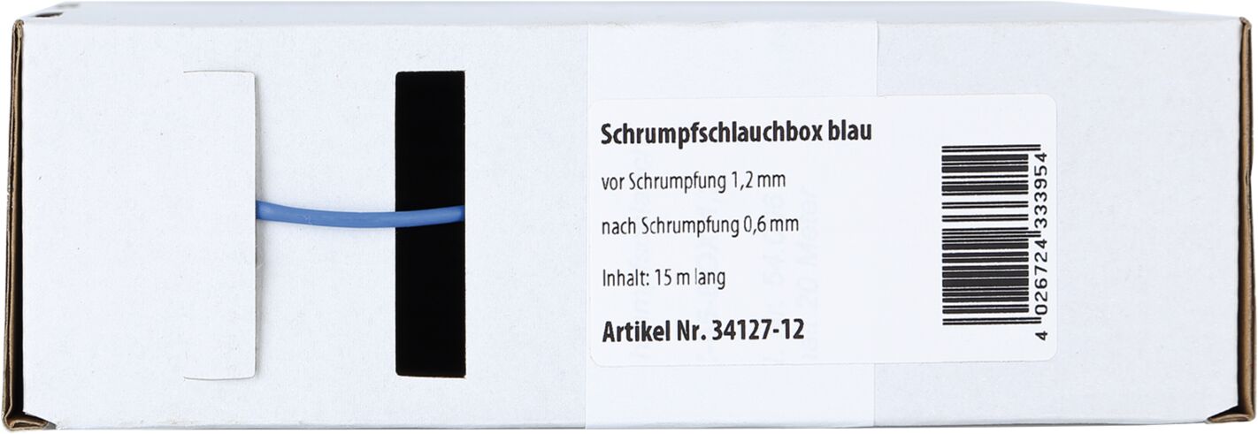 Krimpkous Blauw &Oslash; 1.2 mm / Lengte 15 meter - 34127 12 - 34127-12
