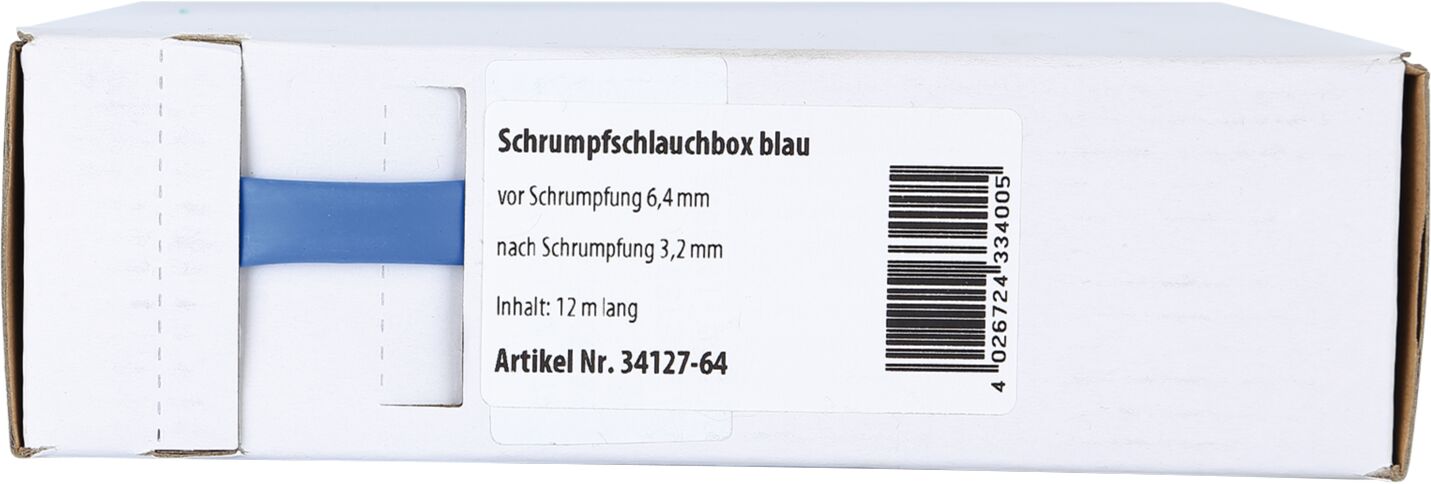 Krimpkous Blauw &Oslash; 6.4 mm / Lengte 12 meter - 34127 64 - 34127-64