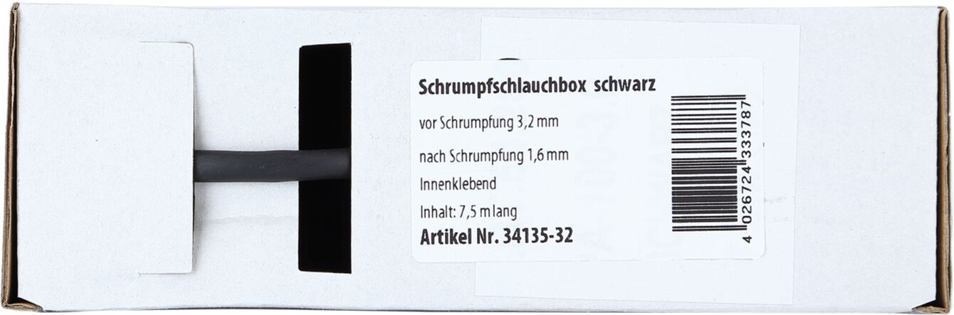 Krimpkous Zwart &Oslash; 3.2 mm / Lengte 7.5 meter - 34135 32 - 34135-32
