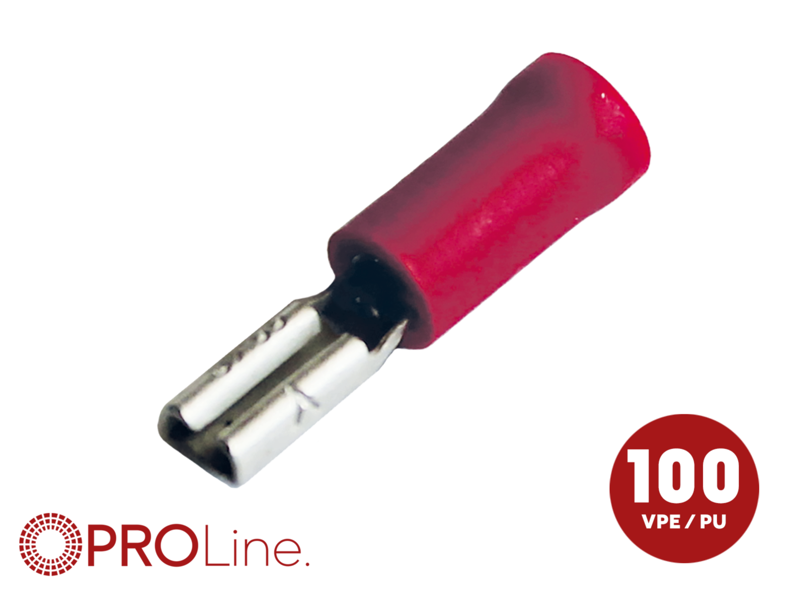Kabelschoen 2.8x0.8 rood (100stuks) ACV PROLine - 342801 1 0 p - 342801-1-0-p