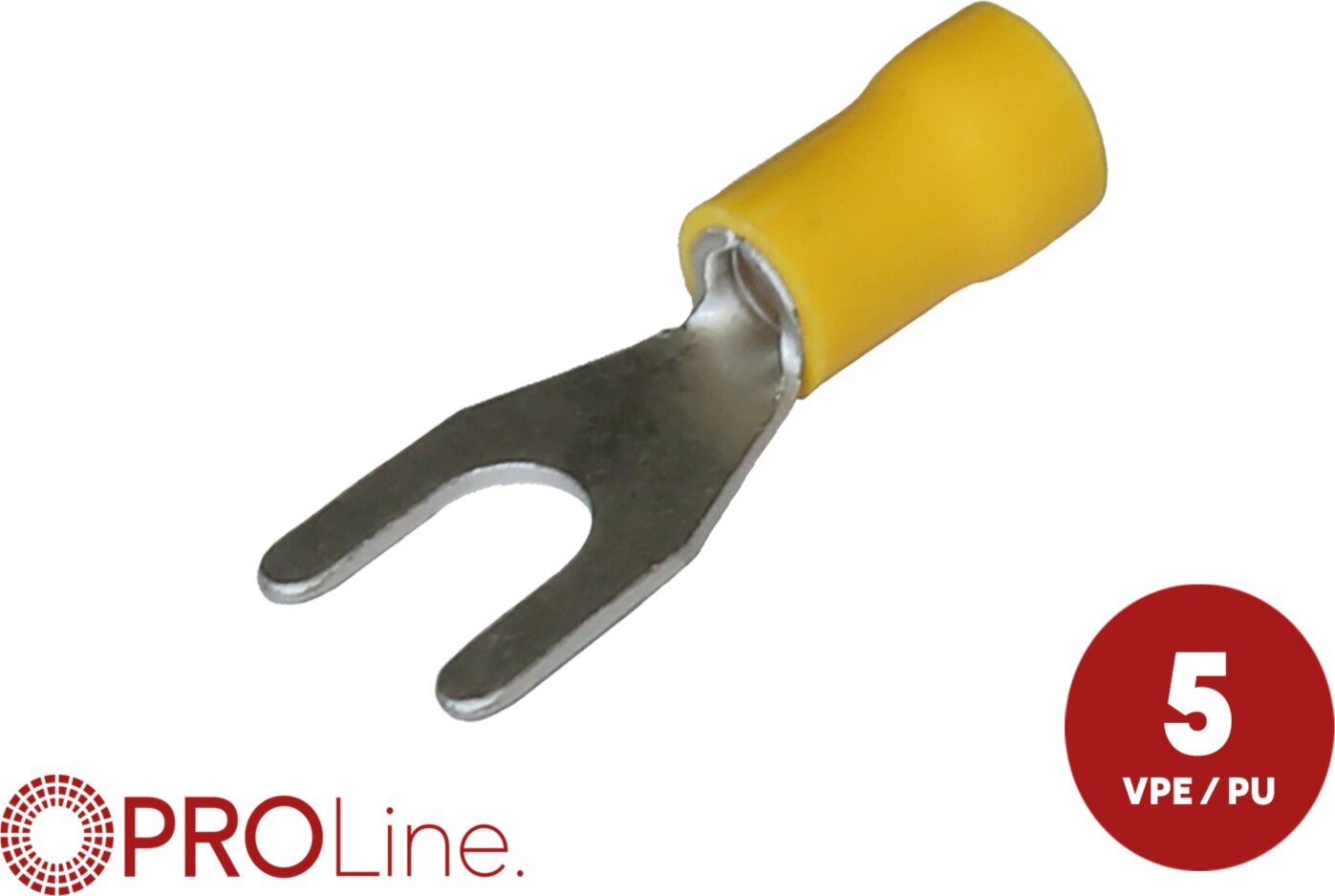 kabelvork 5stuks 4.0x6.0 m6 geel in blister - 344342 3 5 p - 344342-3-5-p