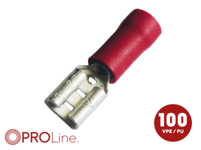 Kabelschoen 4.8x0.8 rood (100stuks) ACV PROLine - 344801 1 0 p - 344801-1-0-p