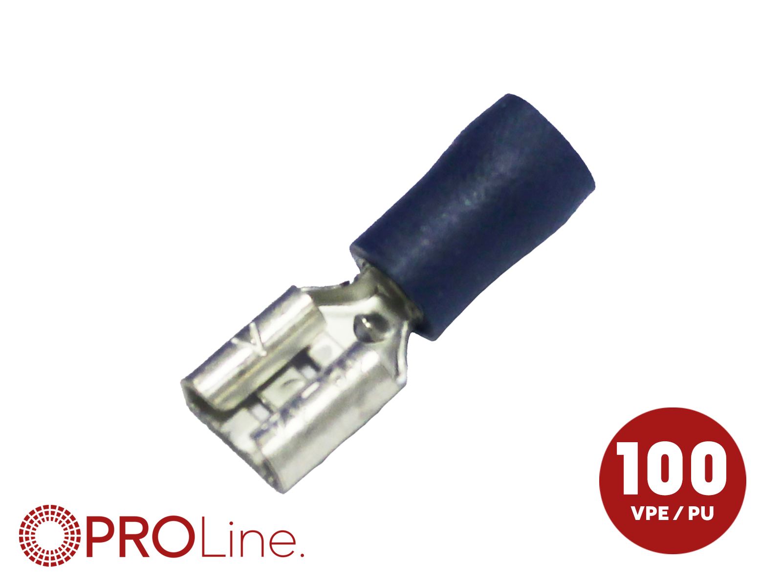 Vlakstekker Blauw 1.5 - 2.5mm&sup2; / Breedte 4.8mm (100 stuks) ACV PROLine - 344801 2 0 p 0 - 344801-2-0-p