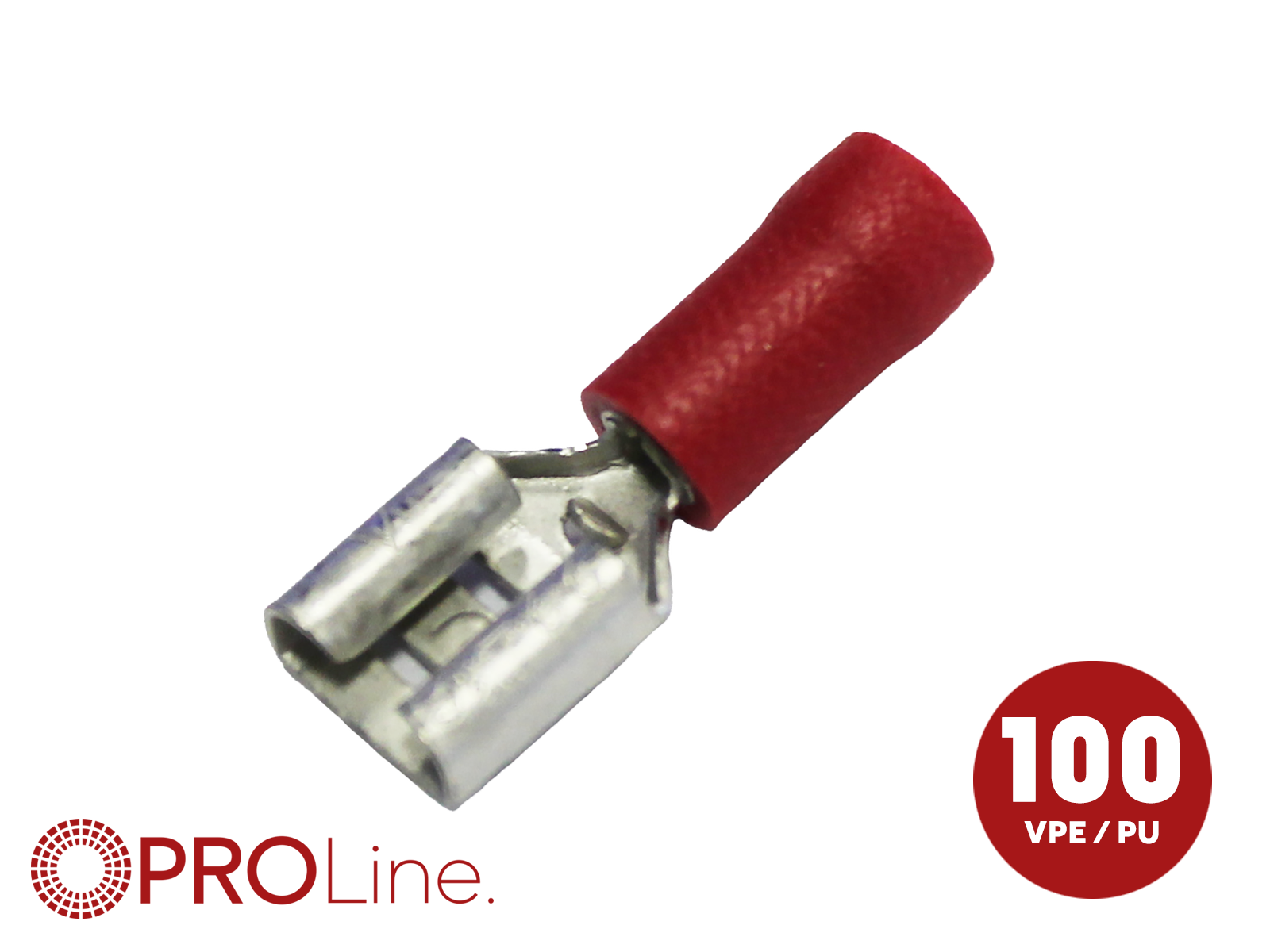 Kabelschoen 6.3x0.8 rood in blister (100stuks) ACV PROLine - 346301 1 0 p 0 - 346301-1-0-p
