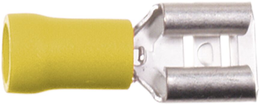 Vlakstekker Geel 2.5 - 6.0 mm&sup2;/ Breedte 6.3mm (100 items) - 346301 3 - 346301-3