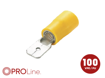 Kabelschoen  6.3x0.8 geel (100stuks) ACV PROLine - 346303 3 0 p - 346303-3-0-p