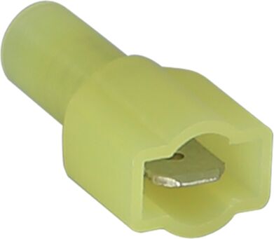 Vlakstekker volledig geisoleerd Geel 4.0 - 6.0mm&sup2; (100 stuks) - 346333 2 - 346333-2