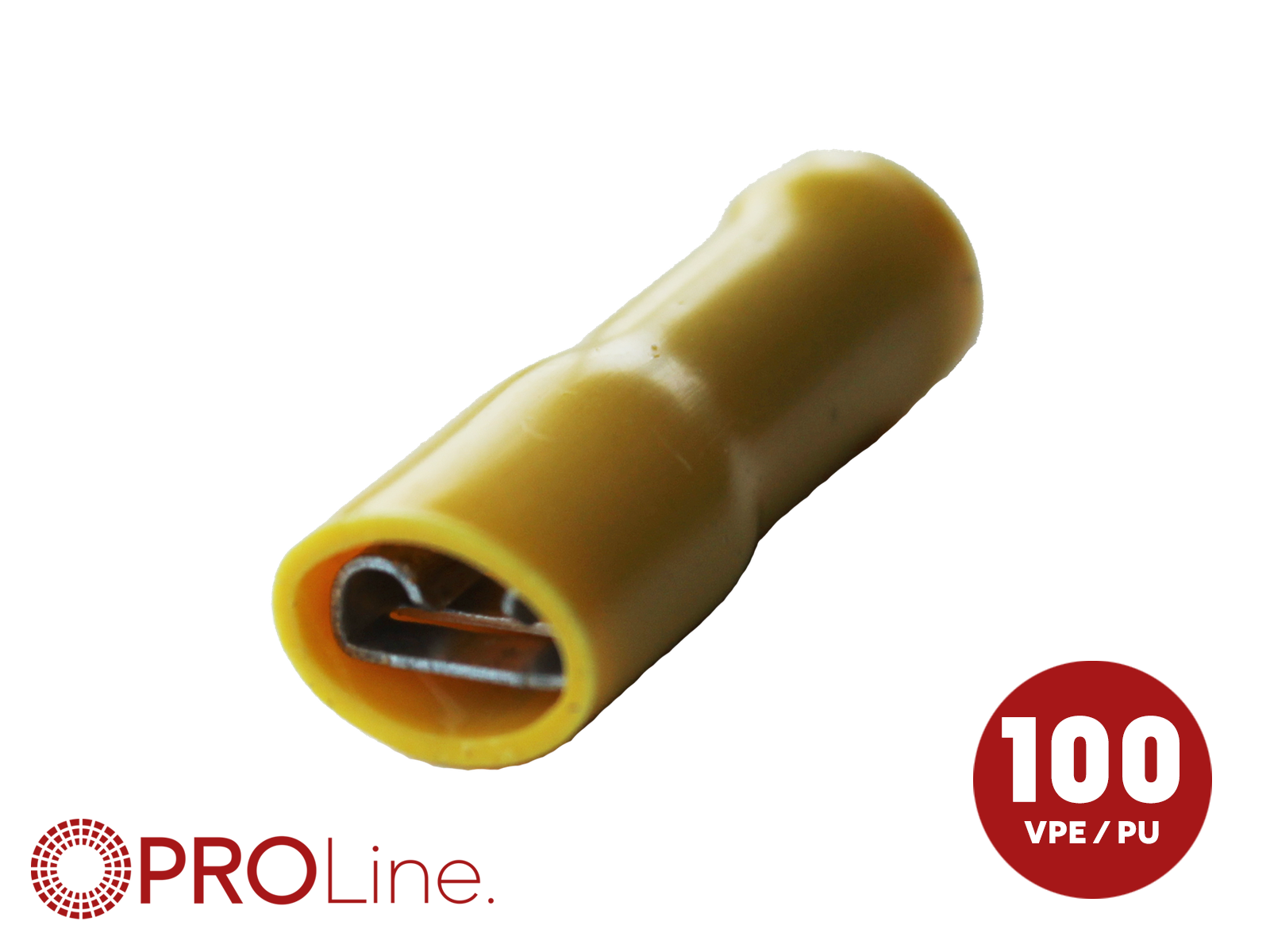 Kabelschoen 6.3x0.8 geel (100stuks) ACV PROLine - 346334 1 0 p 0 - 346334-1-0-p