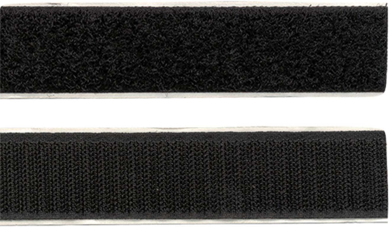 Klittenband Breedte 20 mm Lengte 1 meter Zwart (1 stuks) - 349000 03 - 349000-03
