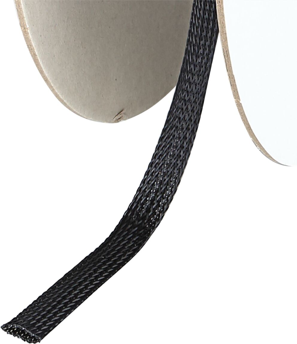 Gevlochten Kabelbescherming 8 - 17 mm Polyester Zwart Lengte 50 meter - 349020 02 detail - 349020-02
