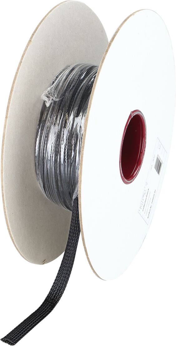 Gevlochten Kabelbescherming 8 - 17 mm Polyester Zwart Lengte 50 meter - 349020 02 - 349020-02