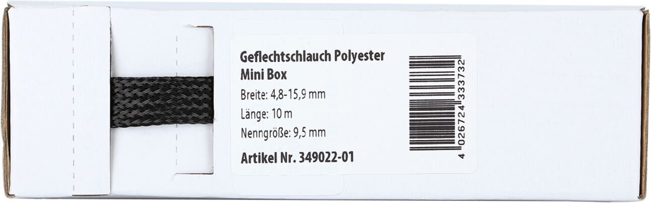 Gevlochten Kabelbescherming Mini Box 4.8 - 15.9 mm / Lengte10 meter - 349022 01 - 349022-01