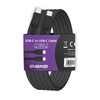 GrabNGo Cable USB-C > USB-C 1m - Zwart - 37010 2 - 37010