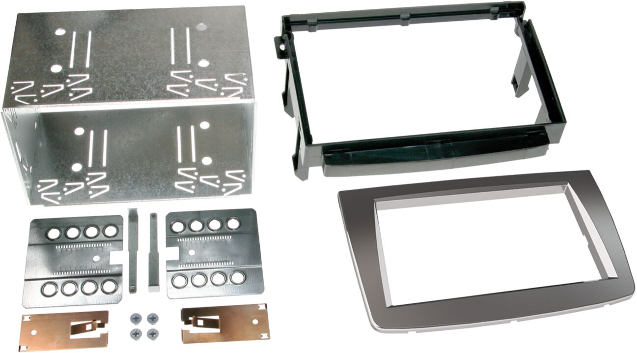 2-DIN Paneel Alfa Romeo MiTo (Typ 955)  2008-2018 - Kleur: Zilver - 381001 88 - 381001-88