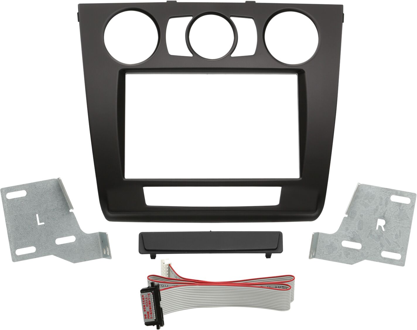 2-DIN Paneel BMW 1-Serie (E81 - E82 - E87 Facelift -  E88) 2007-2013 Kleur: Zwart - 381023 07 1 - 381023-07-1