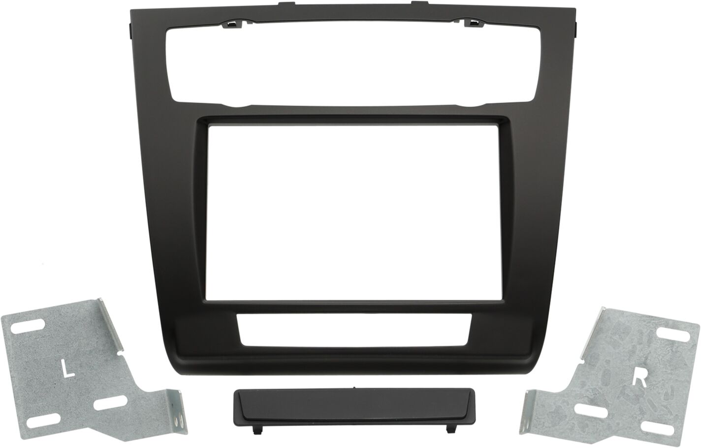 2-DIN Paneel BMW 1-Serie ( E81 - E82 - E87 Facelift - E88) 2007-2013 Kleur: Zwart - 381023 07 2 - 381023-07-2