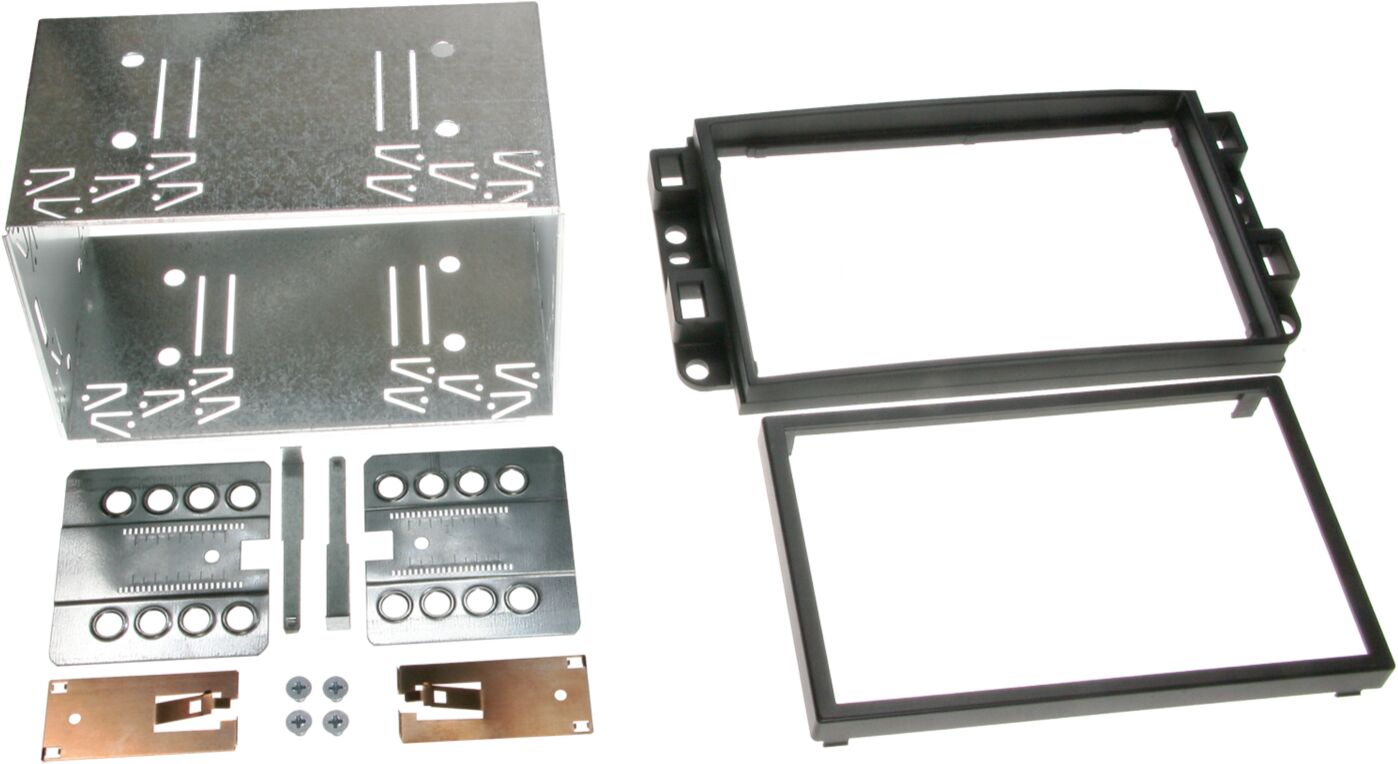 2-DIN Paneel Chevrolet Epica (KLAL) - Aveo (KLAS) - Captiva (KLAC) - Kleur: Zwart - 381087 01 - 381087-01