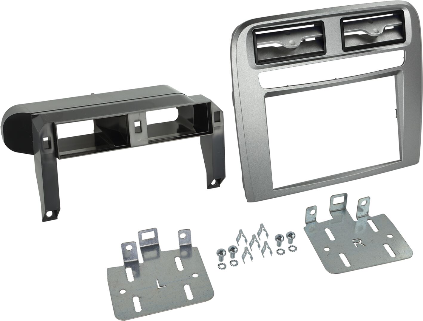 2-DIN Paneel Fiat Grande Punto 2005-2010 Kleur: Antraciet Metallic - 381094 14 1 - 381094-14-1