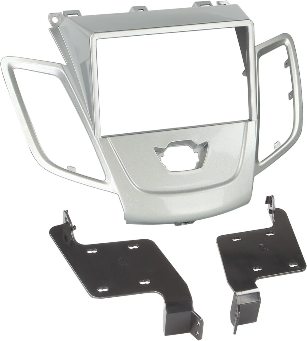 2-DIN Paneel Ford Fiesta (JA8) 2008-2017 - Kleur: Zilver  - 381114 20 2 - 381114-20-2