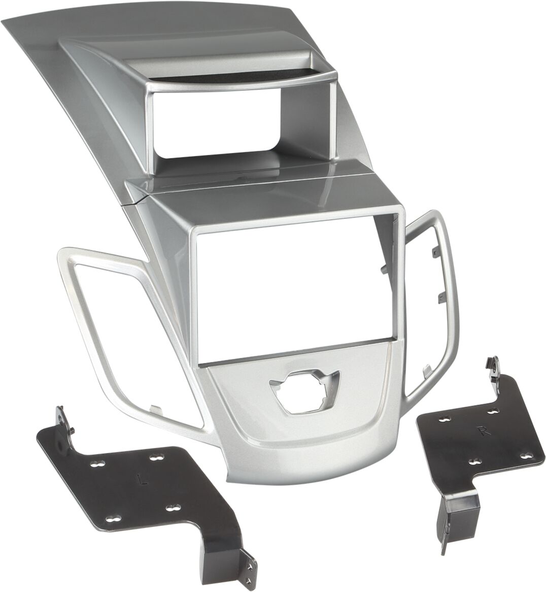 2-DIN Paneel Ford Fiesta (JA8) 2008-2017 - Kleur: Zilver - 381114 21 2 - 381114-21-2