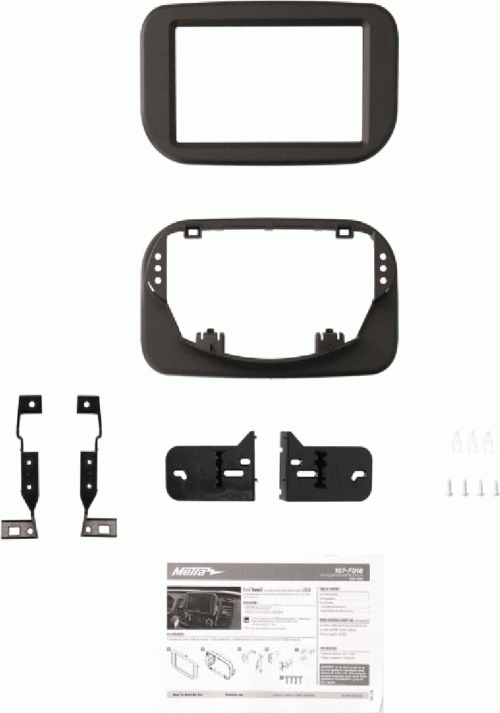 2-DIN Paneel Ford Transit (FD) 03/2019 - 2024 Kleur: mat Zwart (METRA) - 381114 40 1 topview - 381114-40-1