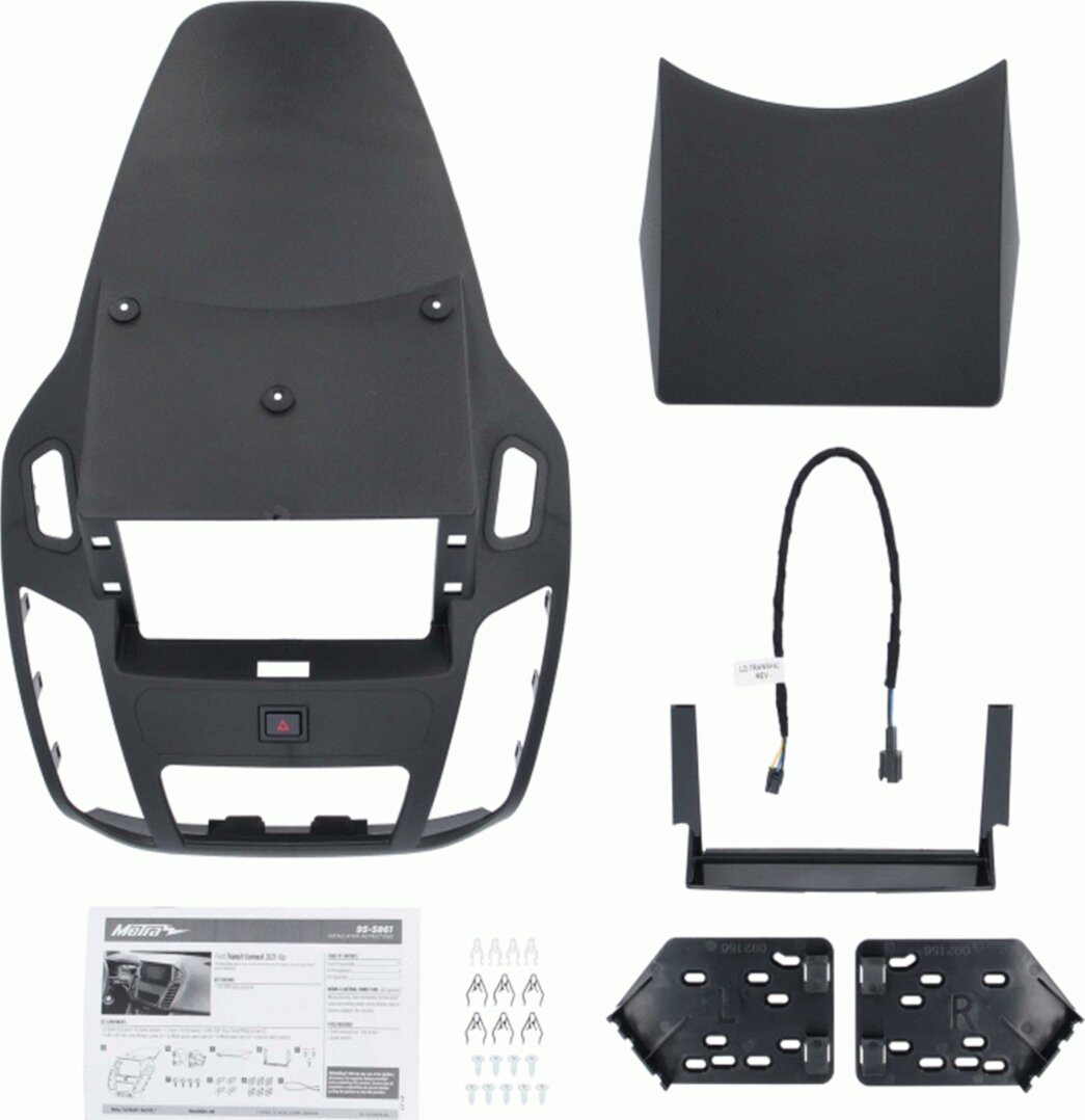 2-DIN Paneel Ford Transit Connect / Tourneo Connect  Kleur: Zwart (METRA) - 381114 48 1 topview - 381114-48-1