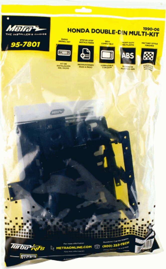 2-DIN Paneel Honda/ Acura/ Isuzu -> Kleur: Zwart (METRA) - 381130 25 1 package - 381130-25-1