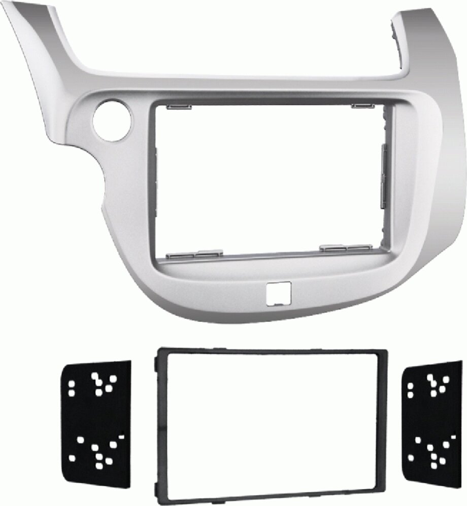 2-DIN radiopaneel Honda Fit/Jazz(GE) 2008-2015 zilver (METRA) - 381130 27 1 - 381130-27-1