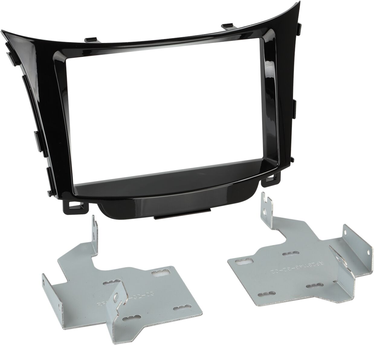 2-DIN Paneel Hyundai i30 (GD/GDH) 2012-2016 Kleur: Piano Zwart  - 381143 32 - 381143-32