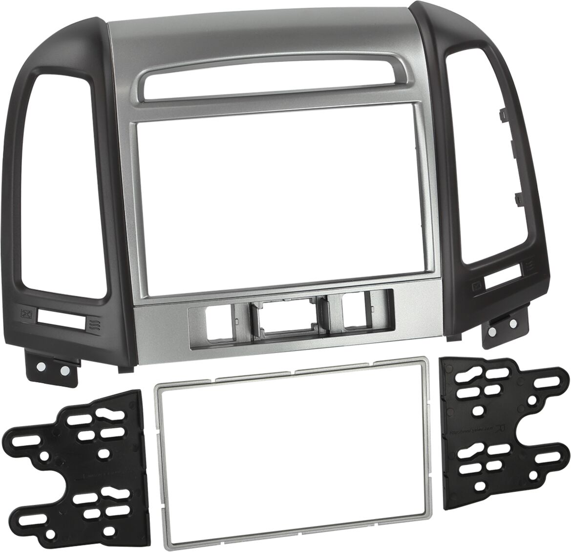 2-DIN Paneel Hyundai Santa F&eacute; 2006-2012 Kleur: Zwart - 381143 42 1 - 381143-42-1