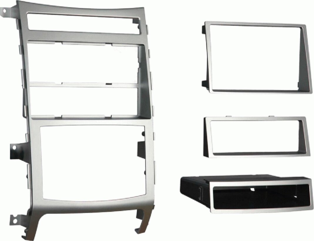 2-DIN radiopaneel met opbergvak Hyundai Veracruz/ix55 zilver (METRA) - 381143 49 1 - 381143-49-1