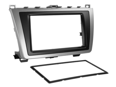 2-DIN Paneel Mazda 6- 2008-2012 - Kleur: Zwart/Zilver - 381170 07 1 - 381170-07-1