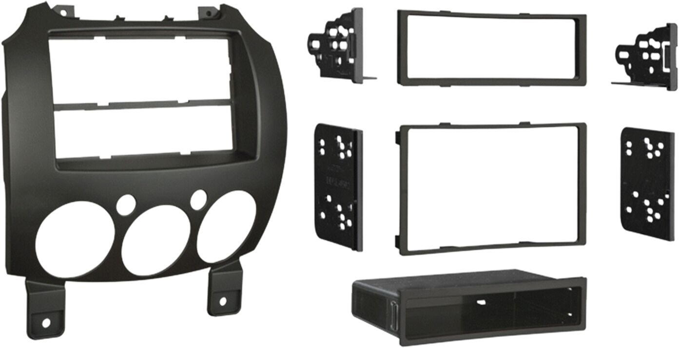 2-DIN Paneel Mazda 2 (DE)- 10/2007- 02/2015 Kleur: Zwart (METRA) - 381170 15 - 381170-15