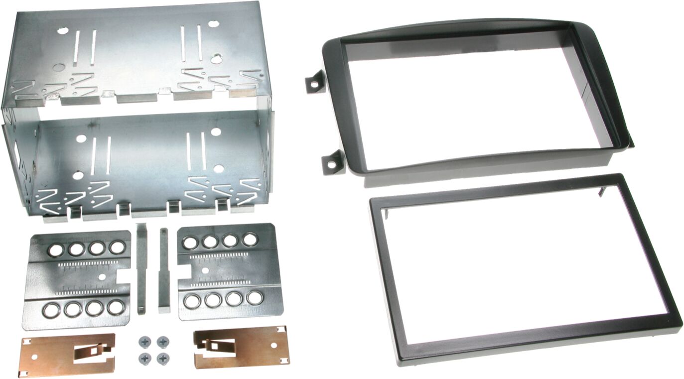 2-DIN Paneel Mercedes Benz C-Klasse/ CLK-Klasse/ G-Klasse/ Vito/ Viano - Kleur: Zwart  - 381190 02 - 381190-02