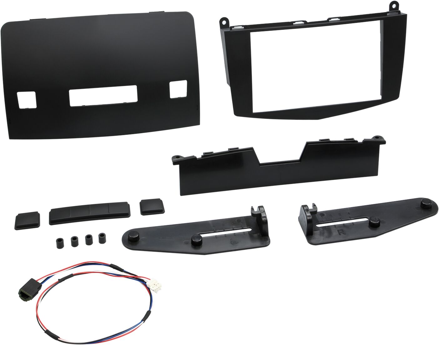 2-DIN Paneel Mercedes Benz C-Klasse ( W204)(S204)  2007-2011 Kleur: Zwart  - 381190 32 2 - 381190-32-2